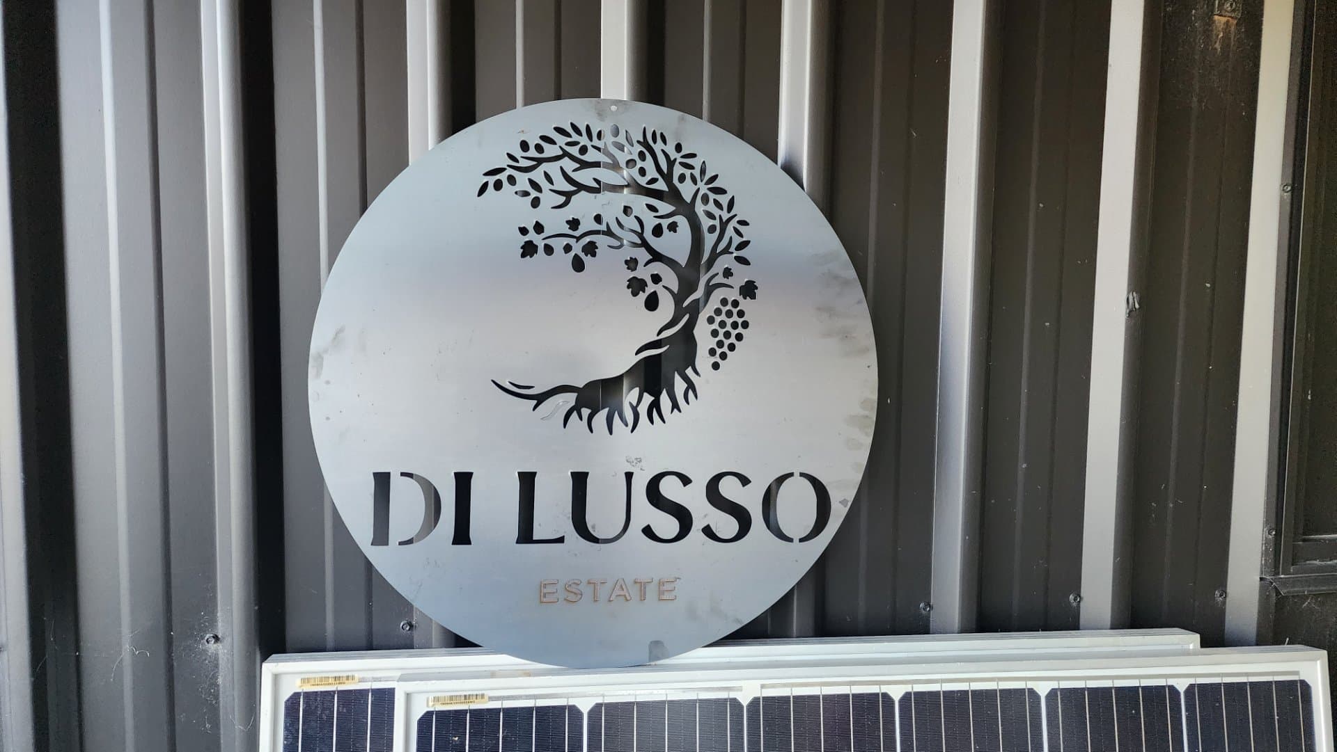 di Lusso - Mudgee Winery - CUT-IN — custom laser-cut mild steel metal sign, made in Australia